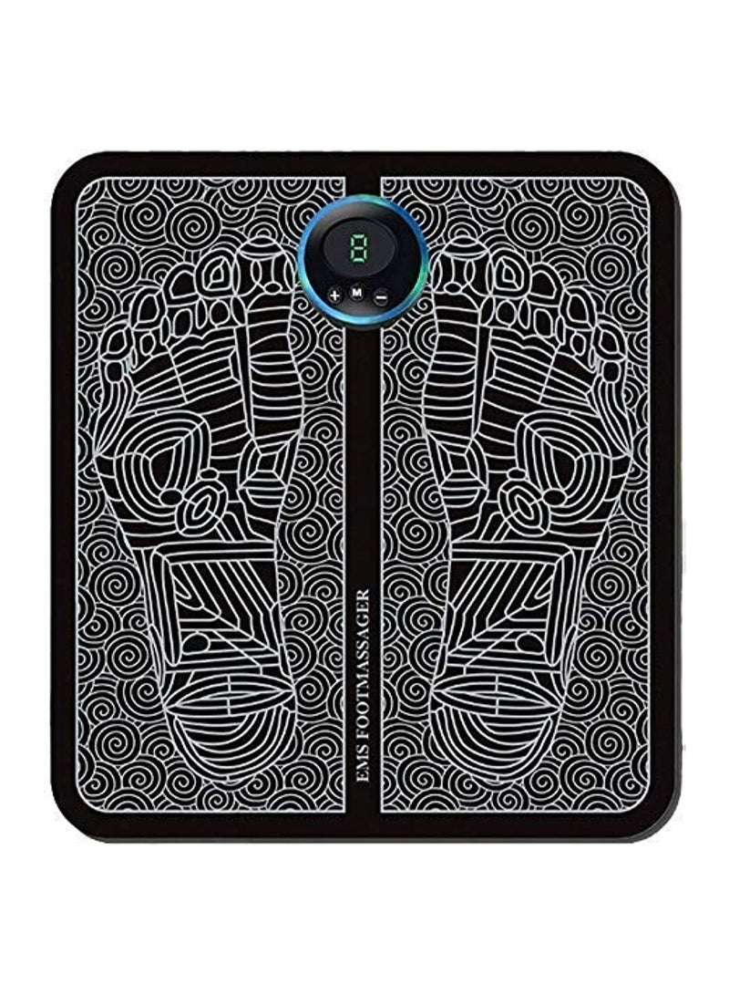 EMS Feet Massage, Foot Massager for Blood Circulation Muscle Pain Relief, USB Rechargeable Folding Portable Electric Massage Mat with 9 Intensity Levels - Image 1