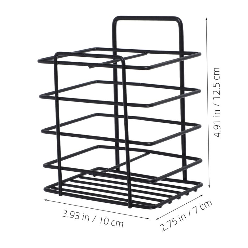 Wall Mounted Iron Toothbrush Holder No Holes Drainage Design For Electric And Manual Toothbrushes - Image 3