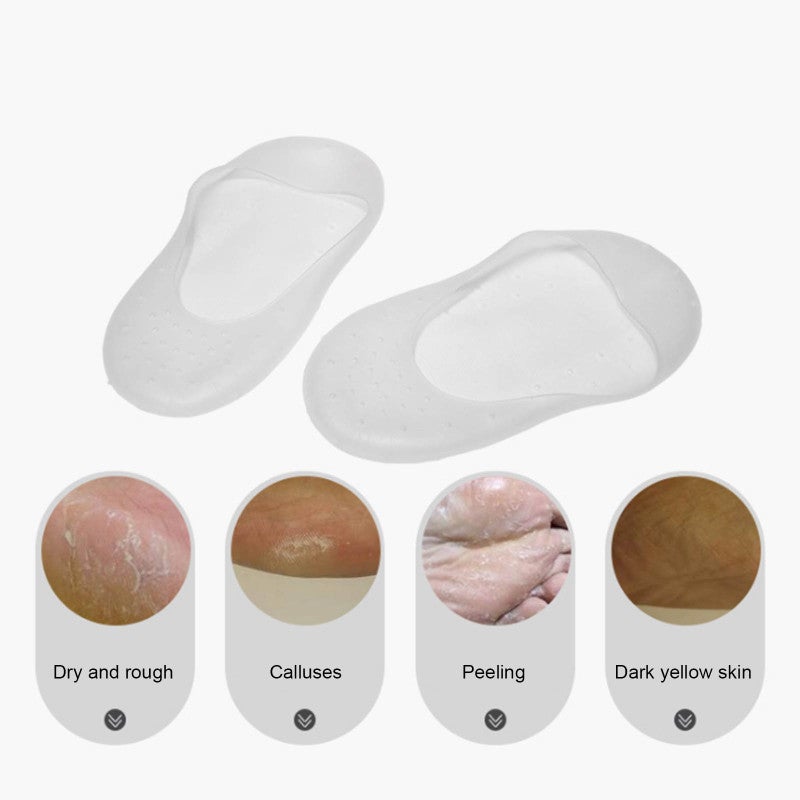 Silicone Foot Protectors S Size White Lightweight Soft Safe Design - Breathable Air-Hole Reusable Washable Foot Covers for Dry Cracked Foot Care - Image 5