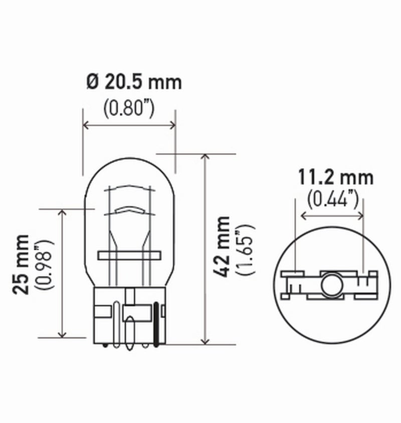 Hella 7443TB Bulb 7443 12V 21/5W W3X16Q T6.5 (2) - Image 2
