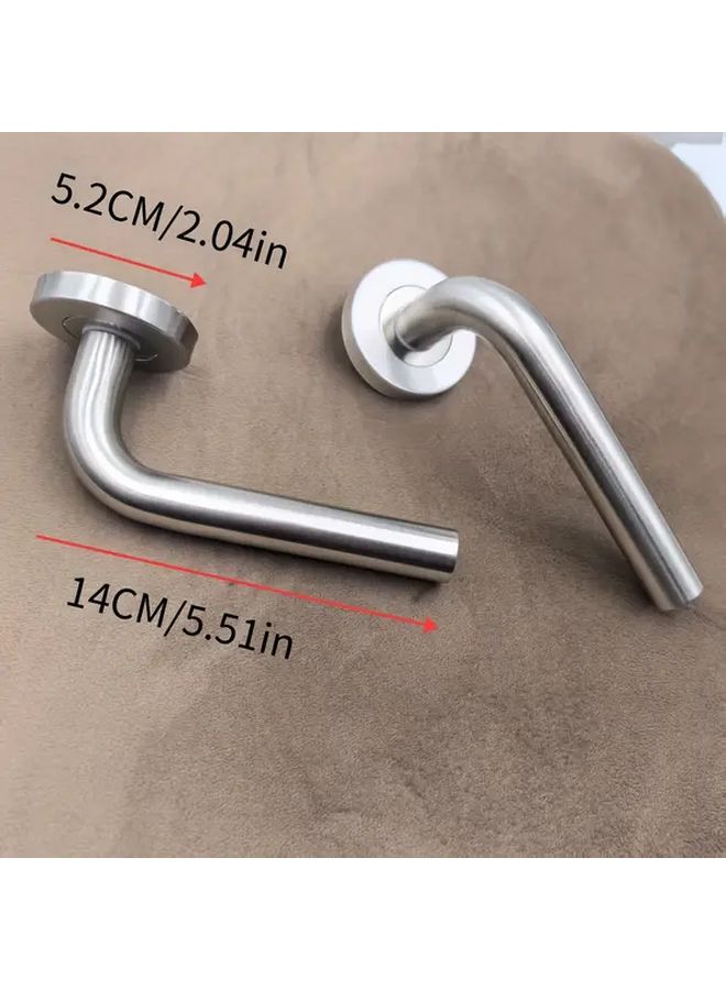 Stainless Steel Interior Door Handle Lock Reversible Non Slamming Design with Hardware - Image 2