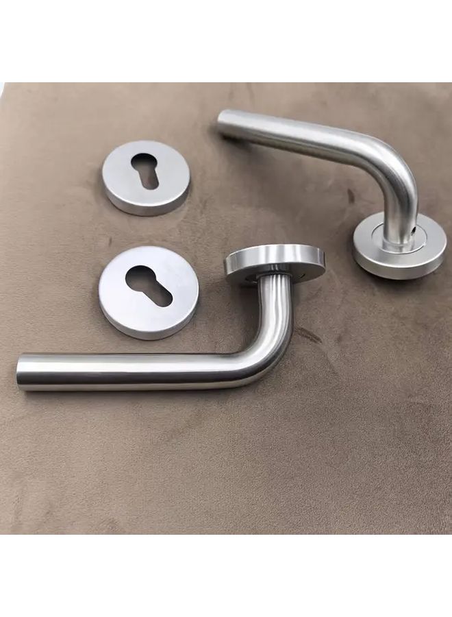 Stainless Steel Interior Door Handle Lock Reversible Non Slamming Design with Hardware - Image 4
