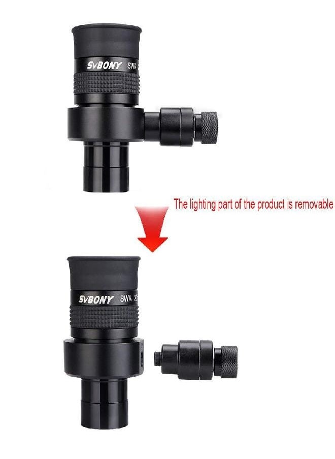 SVBONY SV152 Reticle Eyepiece 1.25 Inch Crosshair Eyepiece 20mm Illuminated Centering Telescope Eyepiece SWA 70 Degree Adjustable Telescope Accessory for Perfectly Guided Star Astrophotography  - Image 2