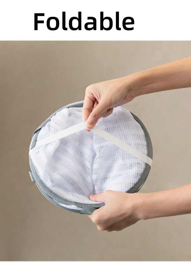 3-Layer Hanging Dryer Net Foldable Hanging Mesh Dryer Large Capacity Clothes Drying Basket, Foldable Drying Rack Net Dryer Folding Fish Net with Zipper for Fish, Vegetables, Fruits, Herbs