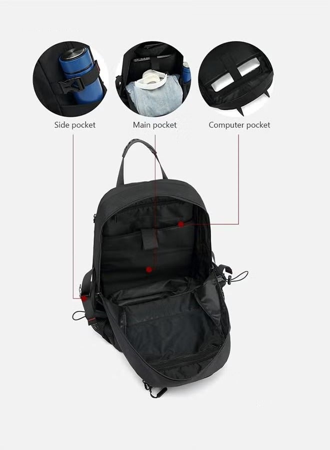 Canway Unisex Independent Shoes Compartment Hiking Backpack 50L Large Capacity Expandable Luggage Bag with USB Port for Sports Travel Outdoor Business Trip Work Black - Image 5