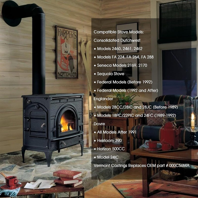 CLLOMAGY Hearth Wood Stove Catalytic Combustor for Dutchwest Parts-2460 2461 2462 Englander Dovre,6"x2" Ceramic Wood Stove Catalytic Converter for Longer Burn Time Save 1/3 Firewood Activate Higher Temp - Image 5