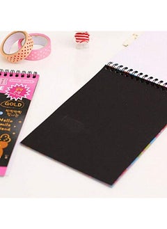 Edu Toys Edu Toys Big Size Rainbow Scratch (2 Books - 20 Pages) Paper Notes Scratch Art Activity Books 11 inch x 8 inch Scratch Magic Doodle Note Pad for Kids Arts and Crafts Perfect Travel Activity  - Image 3