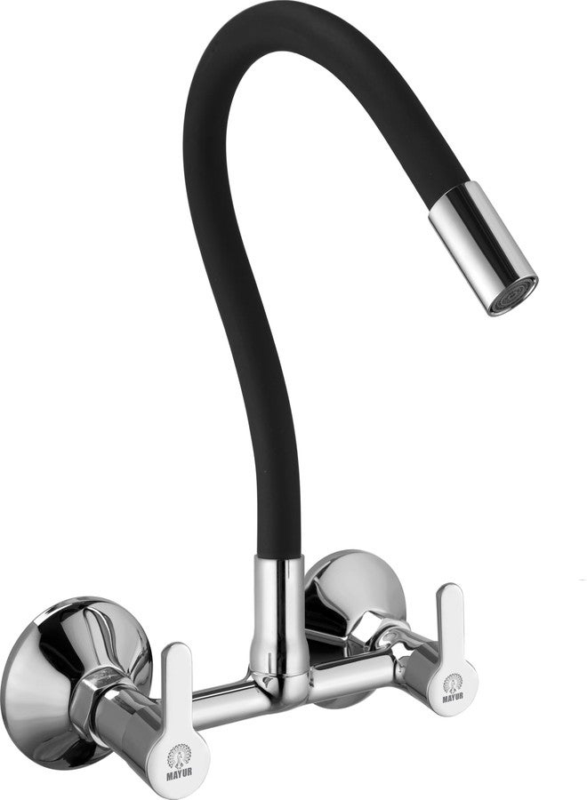 MAYUR ÖCICH Brass Kitchen Sink Mixer Tap | Flexible Dual Flow 360° Swivel Spout | Hot & Cold Dual Handle Faucet for Kitchen | Chrome Finish with 10-Year Warranty (FUSION-2704DF) - Image 1