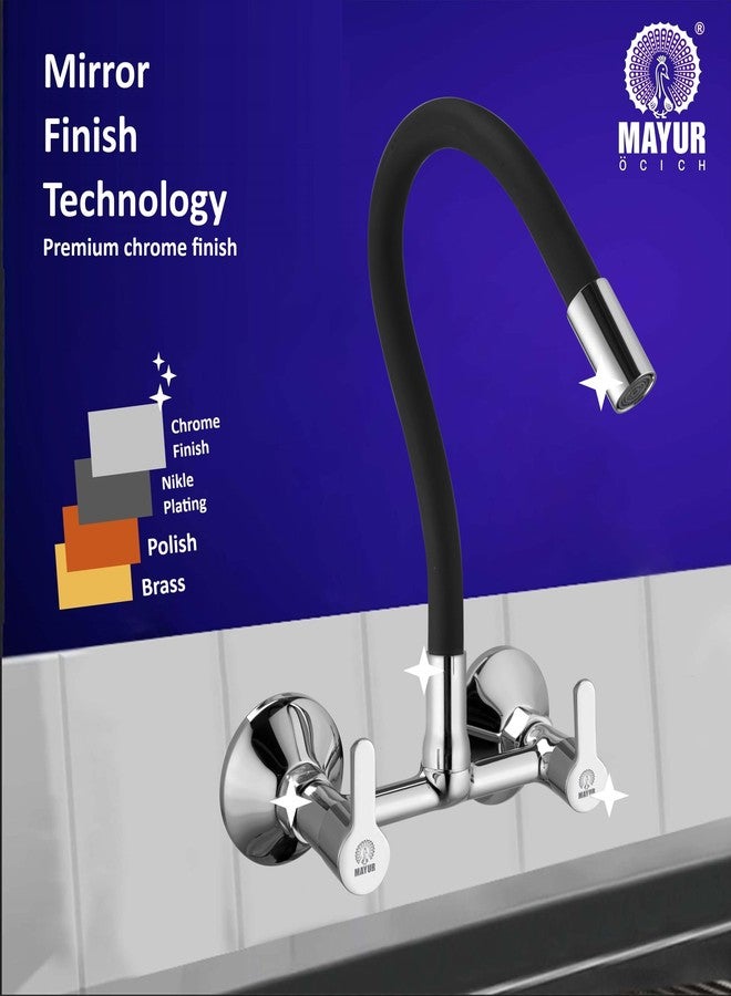 MAYUR ÖCICH Brass Kitchen Sink Mixer Tap | Flexible Dual Flow 360° Swivel Spout | Hot & Cold Dual Handle Faucet for Kitchen | Chrome Finish with 10-Year Warranty (FUSION-2704DF) - Image 5