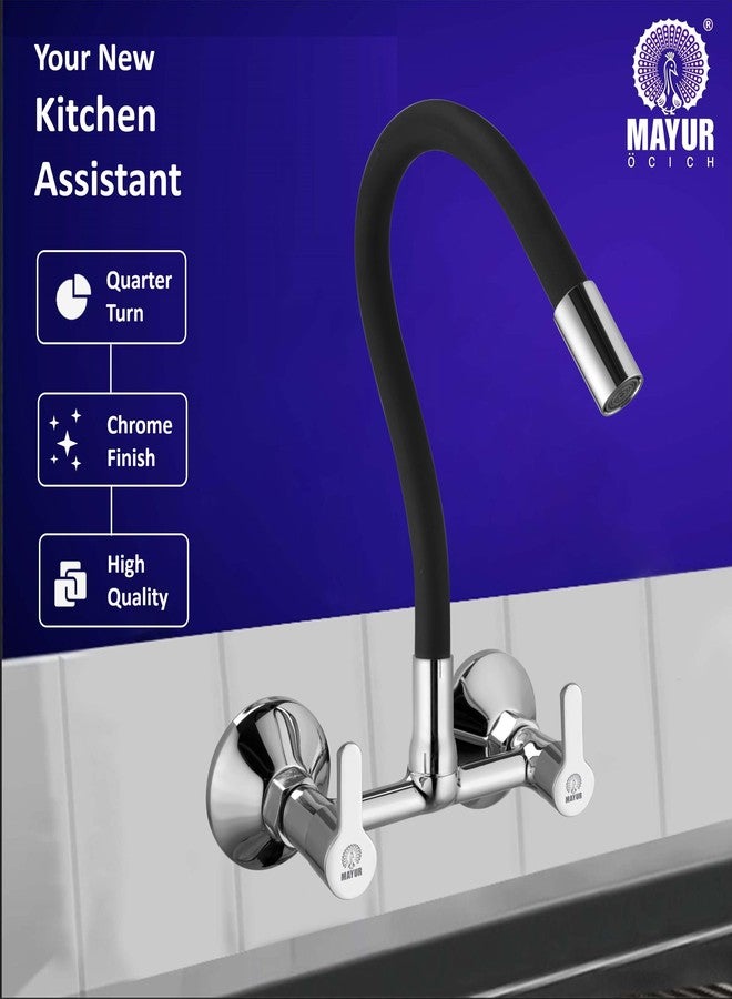 MAYUR ÖCICH Brass Kitchen Sink Mixer Tap | Flexible Dual Flow 360° Swivel Spout | Hot & Cold Dual Handle Faucet for Kitchen | Chrome Finish with 10-Year Warranty (FUSION-2704DF) - Image 2