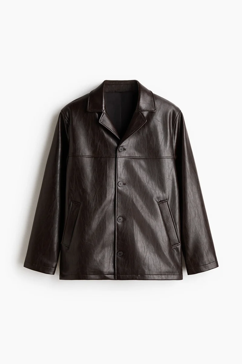 اتش اند ام جاكيت بقماش مطلي