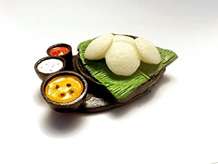 BRIKSHI Fridge Magnet Miniature Food 3D Fridge Magnet Best Souvenir Gift 100% Made in India (idli) - Image 5