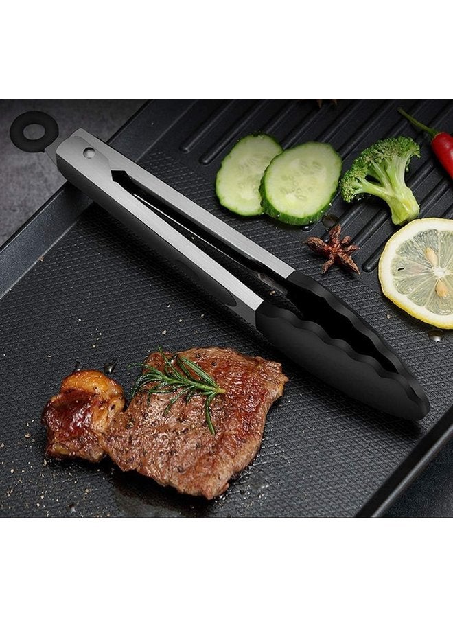 Oasisgalore 3-Pack Stainless Steel Kitchen Tongs with Silicone Tips - 7”, 9", 12" - Image 5