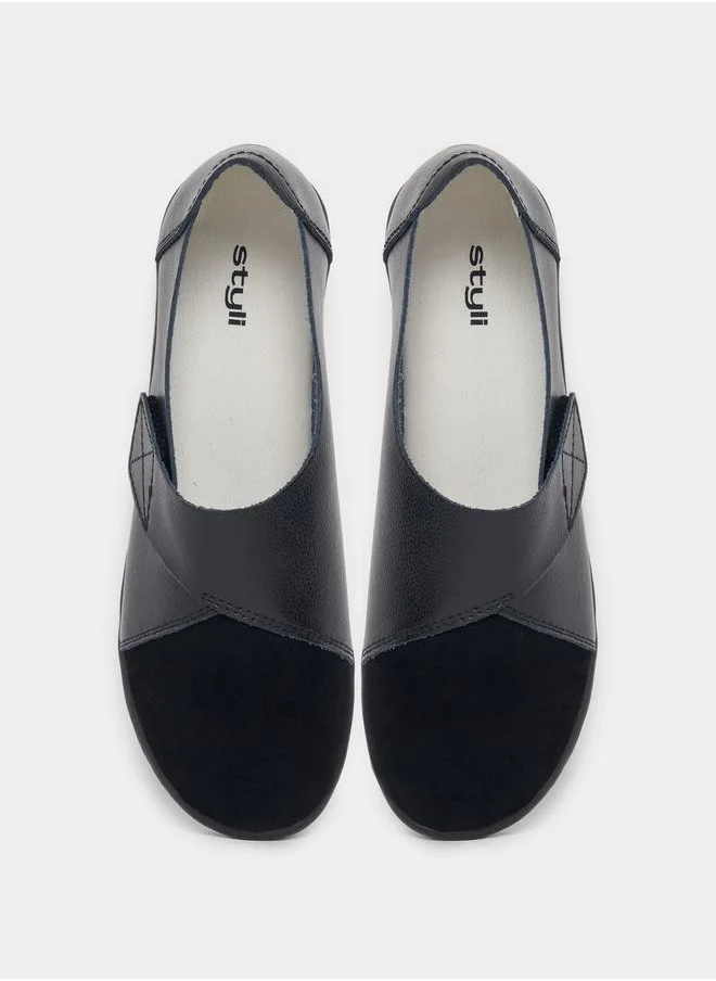 Styli Casual Slip On Shoes with Velcro Closure