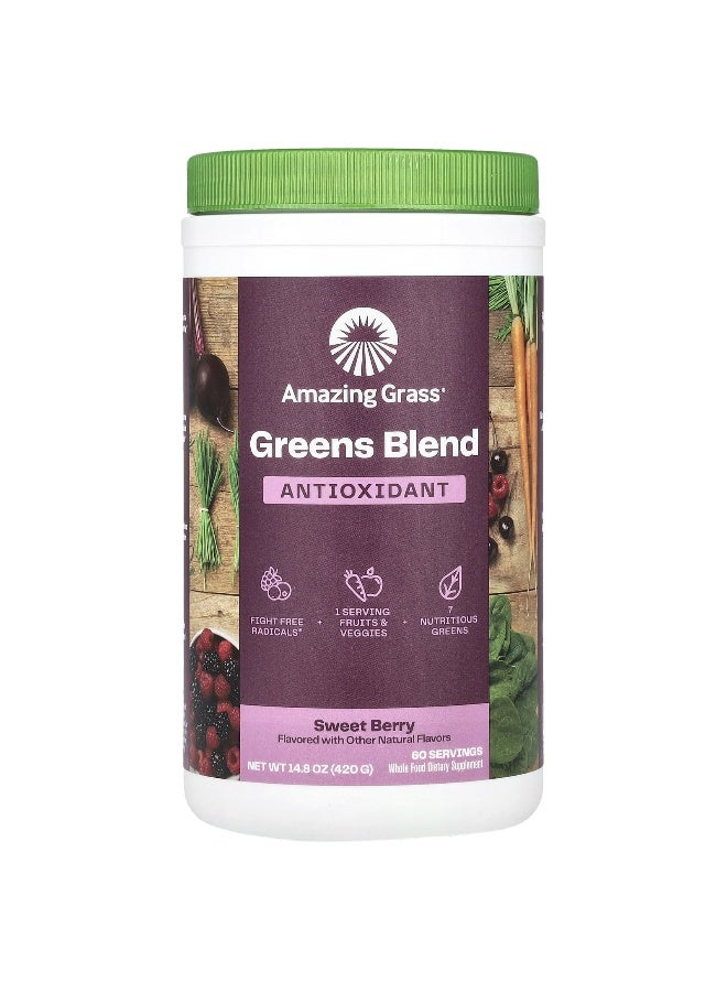 Amazing Grass, Greens Blend, Antioxidant, Sweet Berry, 14.8 oz (420 g) (Packaging may vary) - Image 1
