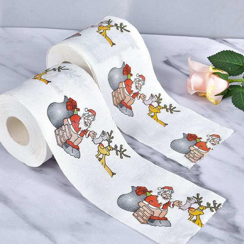 Printing Toilet Paper Color Printing Roll Paper Creative Christmas Roll Paper Printing Advertising Logo Toilet Paper - Image 2