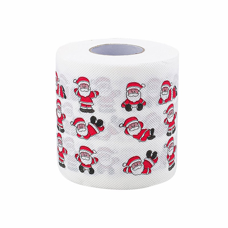 Printing Toilet Paper Color Printing Roll Paper Creative Christmas Roll Paper Printing Advertising Logo Toilet Paper - Image 1