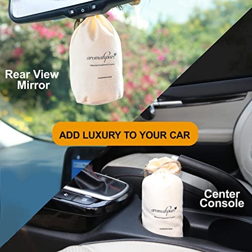Aromahpure Premium Car Perfume Flakes - Charming Rose- Bulgarian Rose, Luxury Car Air Freshener made Organically with Essential Oil, Grains, and Flakes- 50Gms, Last Upto 30 days, IFRA certified - Image 5