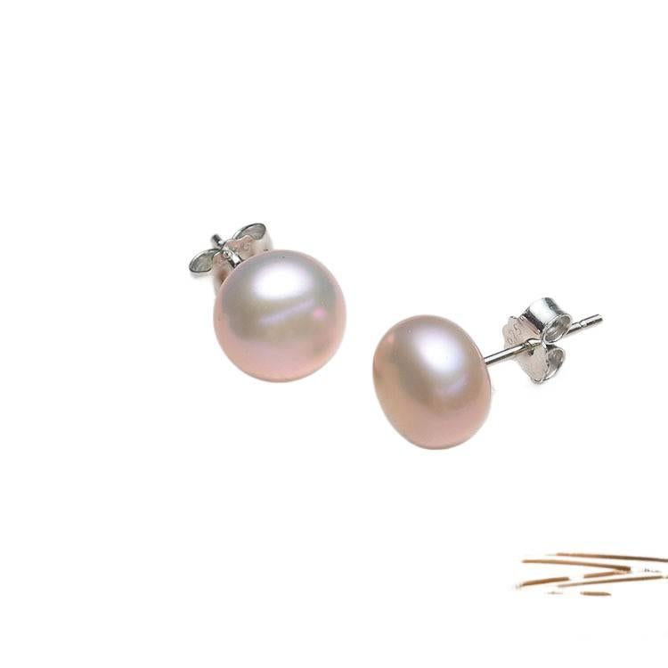 JHJ Purple Pearl Earrings with 925 Sterling Silver Lightweight Non Pierced Jewelry for Women and Daily Wear - Image 1