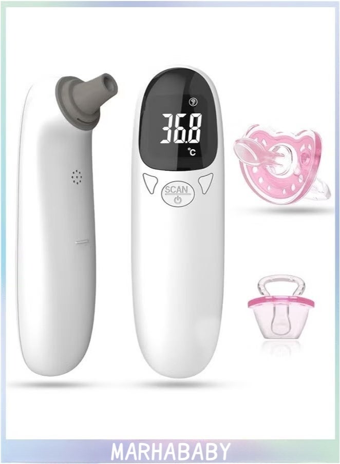 MARHABABY No-Touch Forehead Thermometer for Adults and Kids, Fast Accurate Digital Thermometer for Baby with Fever Alarm & Silent Mode (with a Pacifier) - Image 1