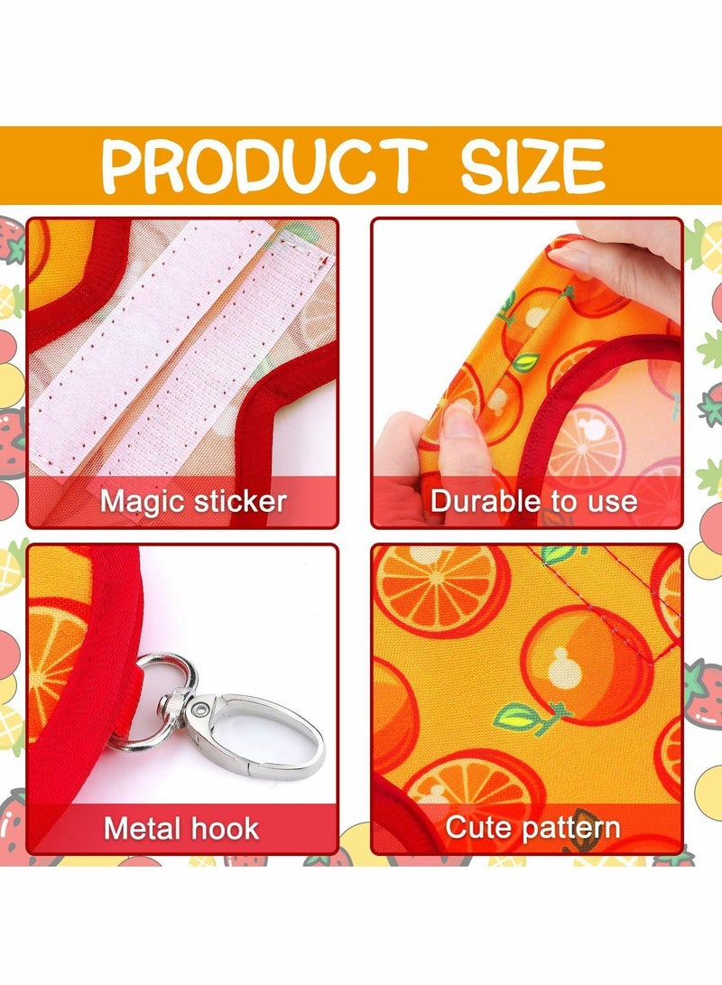 Y&D Hay Bag Rabbit Feeding Small Animal Feeder Hanging Sack Storage with 2 Holes for Chinchilla Hamsters Pets (Watermelon Orange) Pieces - Image 4