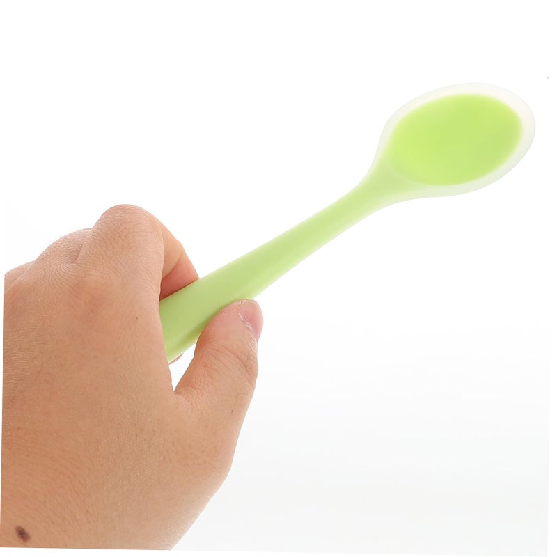 Soft Flexible Silicone Baby Spoon for Weaning Purees Food Scraper Mealtime Tool - Image 4