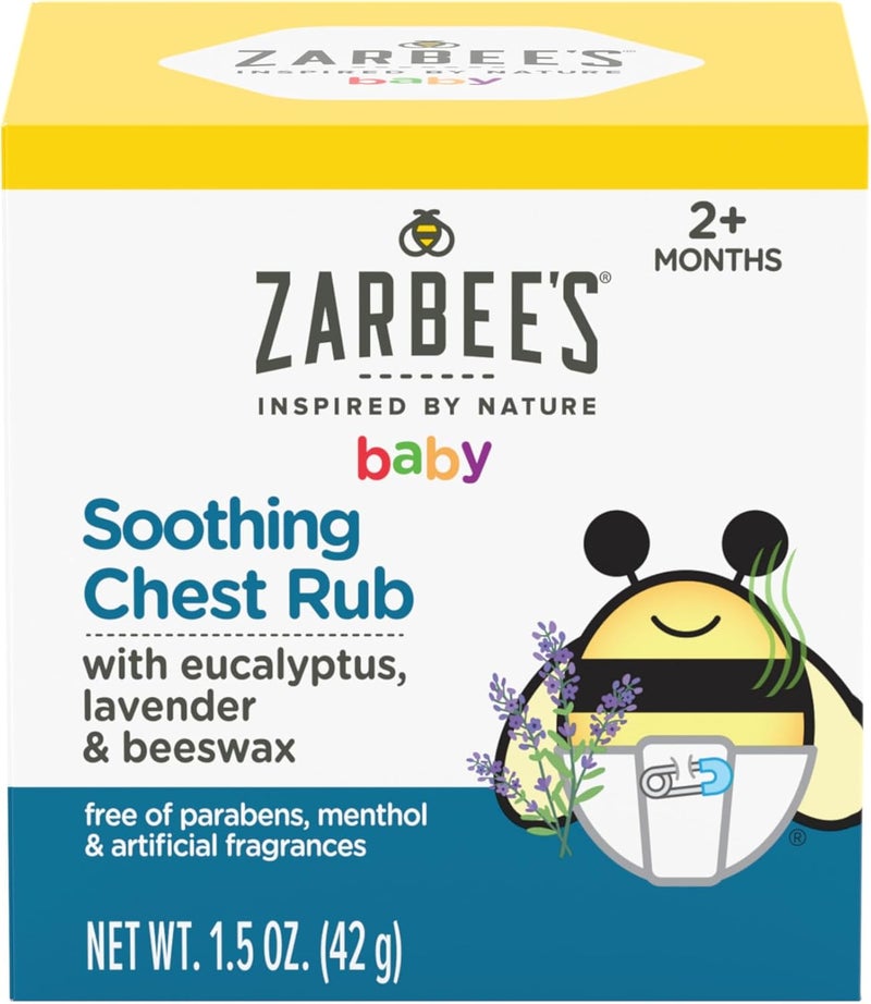 Zarbee's Zarbees Baby Soothing Chest Rub with Eucalyptus  Lavender PetroleumFree Safe and Effective Formula 15 Ounce - Image 1