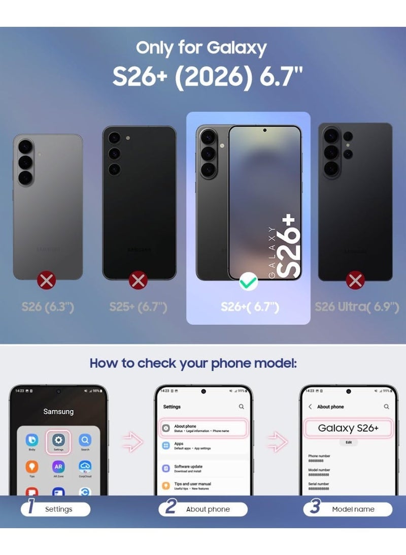 Magnetic Clear Case for Samsung Galaxy S26 Plus with Camera Lens Protector Magsafe Compatible Electroplated Soft TPU Shockproof Case for Samsung Galaxy S26 Plus - Image 2