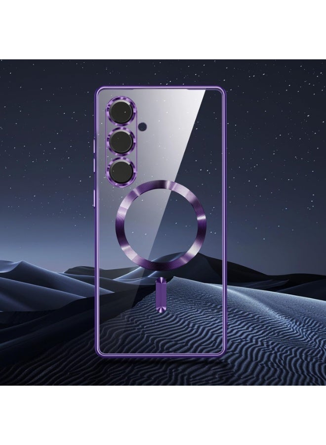 Magnetic Clear Case for Samsung Galaxy S26 Plus with Camera Lens Protector Magsafe Compatible Electroplated Soft TPU Shockproof Case for Samsung Galaxy S26 Plus - Image 5