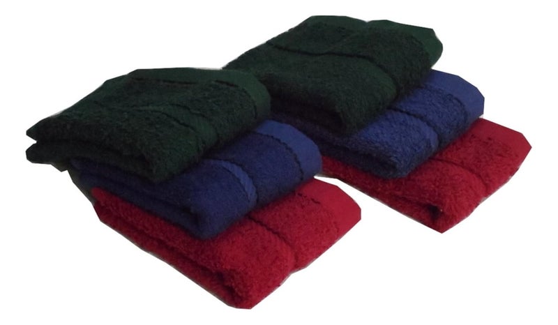 Snuggle 100 Terry Cotton Set of 6 Face Towels Size 30CM 30CM - Image 1