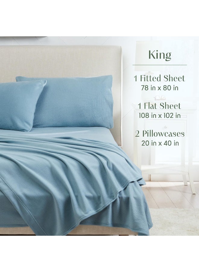 Springtree Home Micro Fleece Sheets Set with Deep Pockets  - Image 2