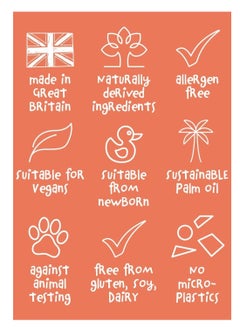 mini-u Tropical Berries Hair & Body Wash for Children - Yellow, Suitable from Newborn, Made in the UK, Naturally Derived Ingredients, Vegan-Friendly, Gentle and Nourishing for Sensitive Skin  - Image 3