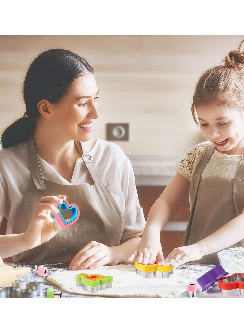 هومستر 8pcs الفولاذ المقاوم للصدأ ساندويتش قطع الكوكيز مجموعة صغيرة قطع الفواكه الخضروات الغذاء الصف قطع الكوكيز القالب للأطفال أدوات ديكور الأغذية للمطبخ - Image 4