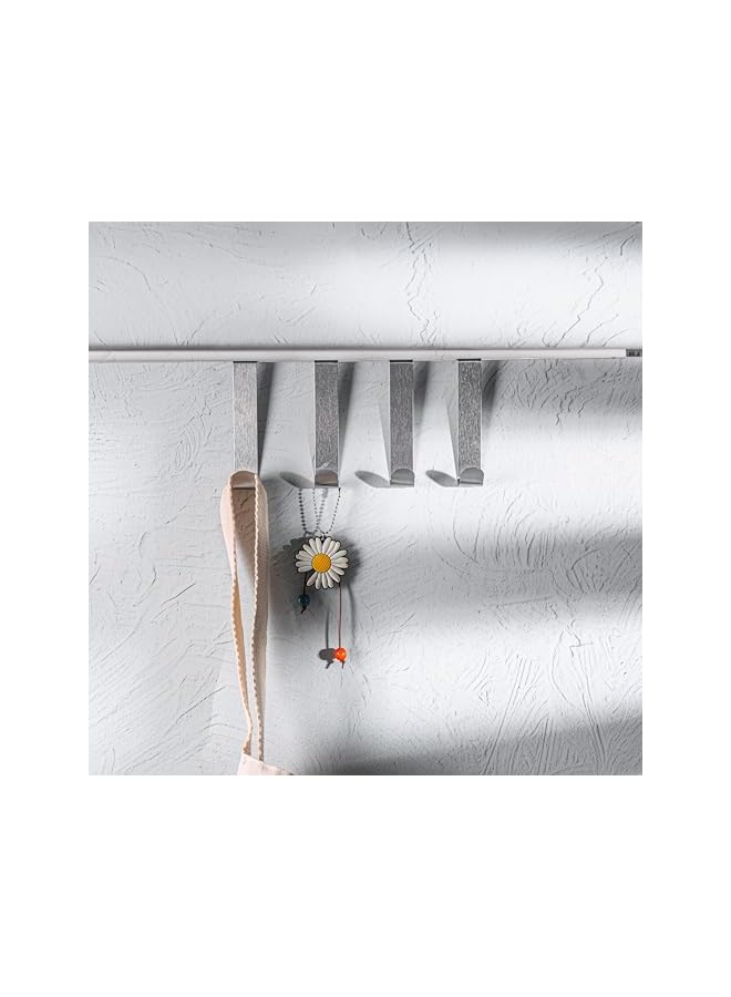 promass 4pcs Self Adhesive Sticky Hooks RF12494 Stainless Steel Bathrobe Hanger Anti-Rust Waterproof Hooks for bathroom Bedroom Kitchen Good for hats Towels & Coats No Drilling for Hanging - Image 5