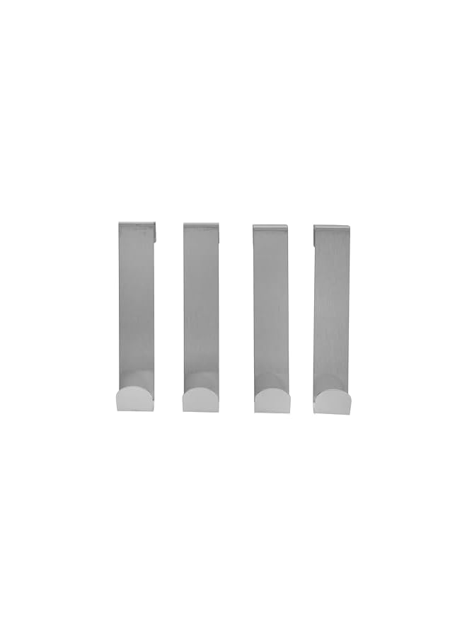 promass 4pcs Self Adhesive Sticky Hooks RF12494 Stainless Steel Bathrobe Hanger Anti-Rust Waterproof Hooks for bathroom Bedroom Kitchen Good for hats Towels & Coats No Drilling for Hanging - Image 2