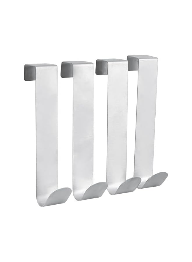 promass 4pcs Self Adhesive Sticky Hooks RF12494 Stainless Steel Bathrobe Hanger Anti-Rust Waterproof Hooks for bathroom Bedroom Kitchen Good for hats Towels & Coats No Drilling for Hanging - Image 1