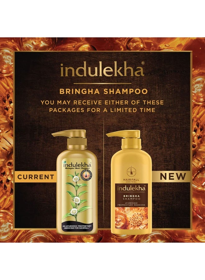 Indulekha Bringha, Shampoo, 580ml, for Hair Fall Control, with Bringharaj Extracts, Amla, Shikakai, Paraben-Free, for Men & Women (Pack of 2) - Image 2