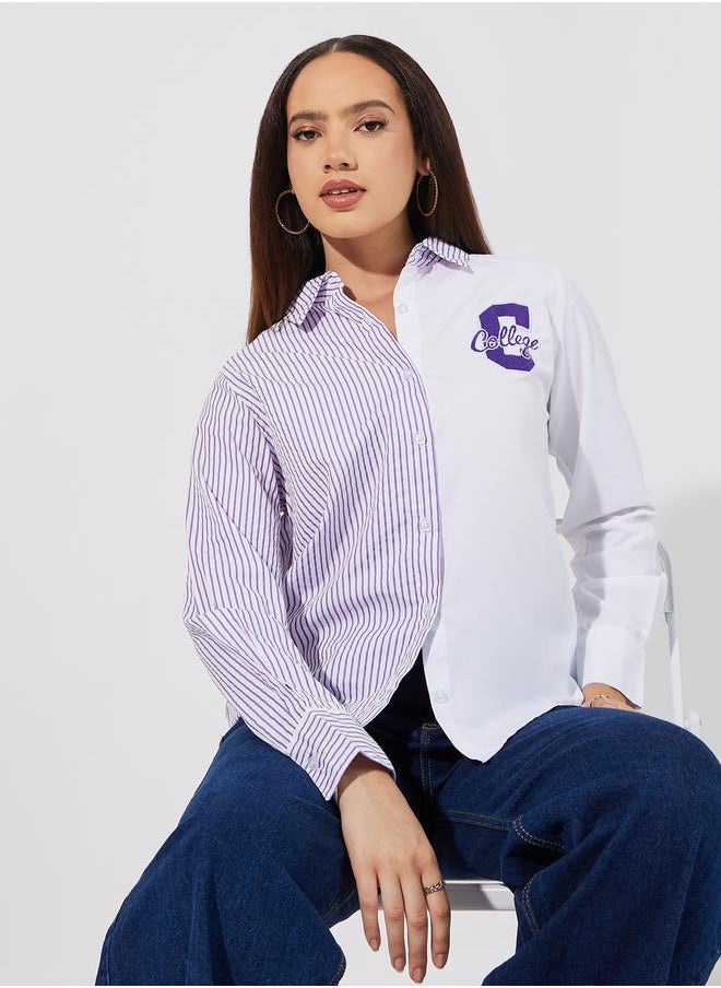 Striped Regular Fit Shirt with Badge Detail - pzsku/ZC91D225EC92BE9F0DD9AZ/45/_/1738970614/c8677722-43bc-4739-80f3-3f67b0b76f40