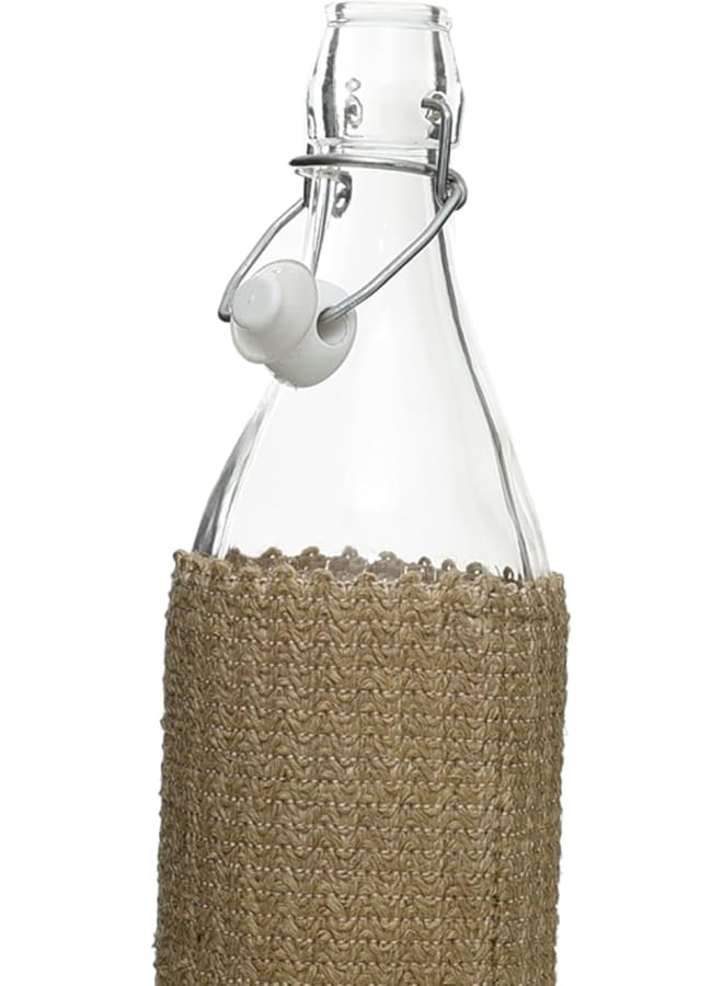 Zinnia Sea-Sand 1L Water Bottle with Fabric Cover - Image 2