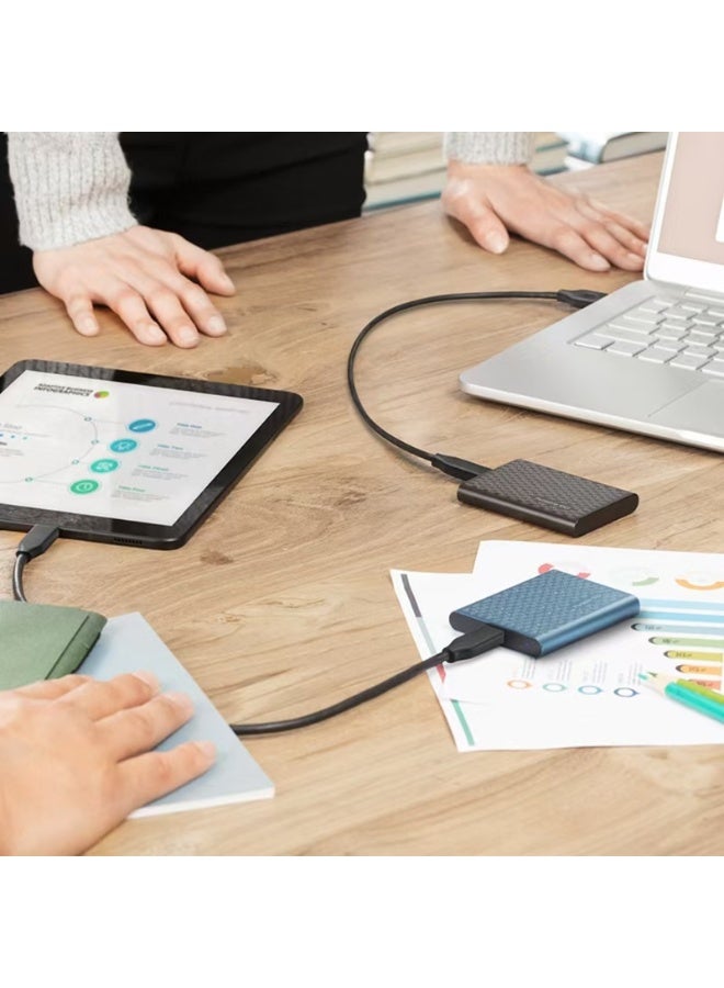 2TB Portable External SSD, 2000GB USB 3.1 High Speed Data Transfer, Computer Backup Drive Support Data Storage Transfer, USB C Mini Portable External Solid State Drive for PC/Laptop/Phones and More - Image 3