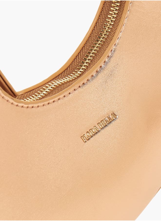 Flora Bella By Shoexpress Womens Solid Shoulder Bag With Zip Closure And Embellished Strap  - Image 4