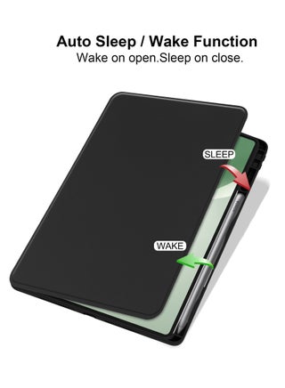 Clear Back Case Compatible with Honor MagicPad 2 12.3 inch (2024), 360 Degree Swivel Stand Flip Smart Cover Auto Sleep/Wake Case For Honor Magic Pad 2 Tablet (Black) - view 3