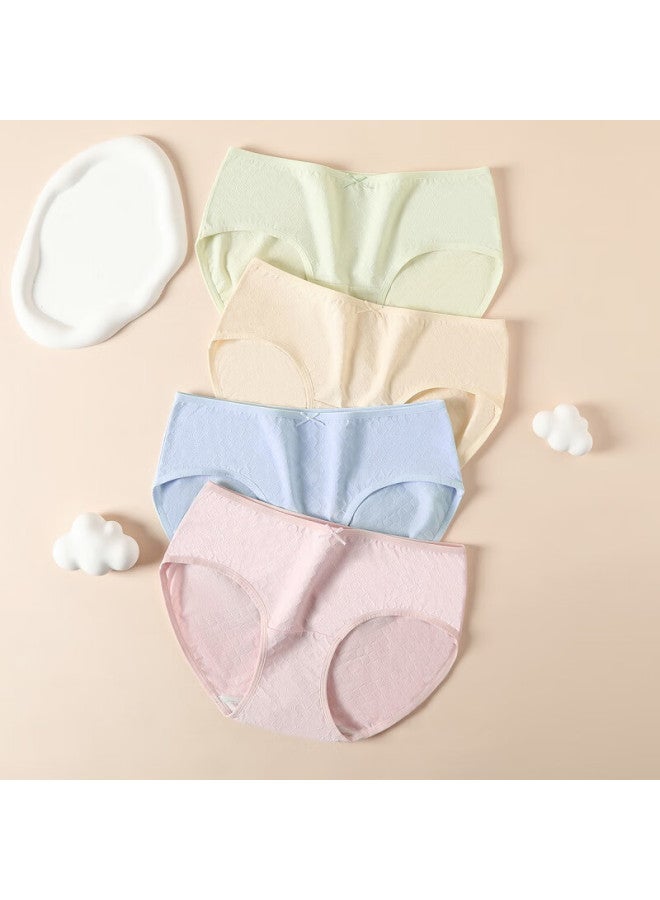 Fenton Fenteng Women'S Underwear 10A Antibacterial Pure Cotton 4-Pack New Style Extended Crotch Breathable Comfort Women'S Panties - Image 4