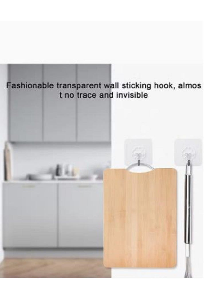 Heavy Duty Wall Hooks Transparent 20-Piece - Image 4