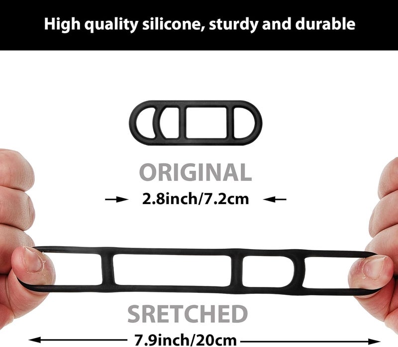 Mudder 12 Pcs Bike Rubber Straps Bike Light Mount Bicycle Light Band Bicycle Silicone Band for Flashlight Cell Phones Speaker Holder Handlebar Sets - Image 5