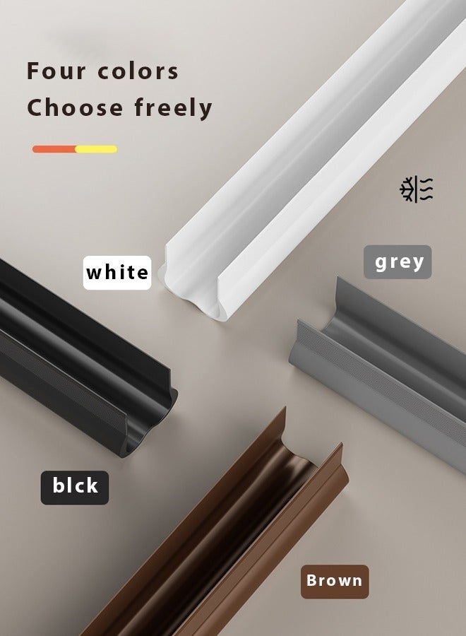 Draft Stoppers,Door Seal,door gap windbreak strip,Door Sweep for Exterior & Interior Doors, door frame, glass door, weatherproof door bottom gap strip,Noise reduction sealing strip ,Bedroom door silent,installs Quickly and Easily,93*4.5*3cm(Brown) - Image 3