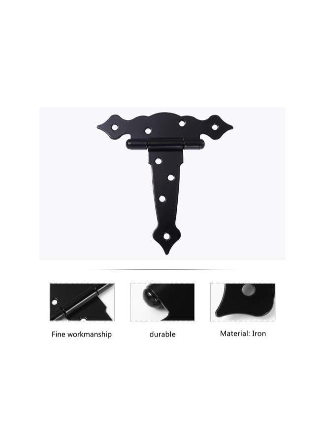 WYBOT - 3Pcs Barn Door Hinges Strap Hinge Light Duty Shed Door Hinge Rustic Hinges T Strap Hinges for Wooden Fences (6 inch) - Image 1