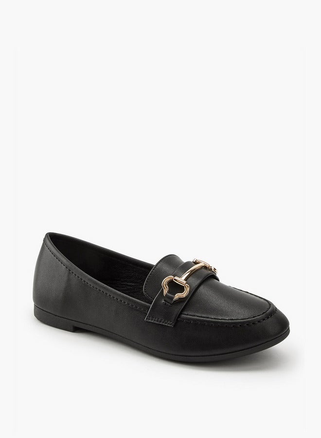 Flora Bella By Shoexpress Metallic Accent Slip-On Loafers - Image 3