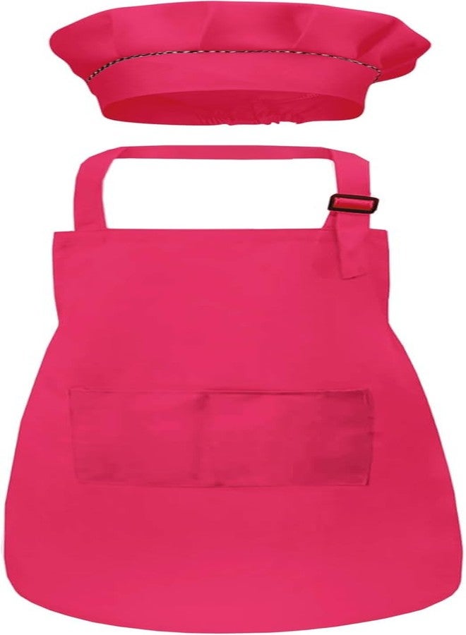 MODERNAZ Baby Chef Apron | Chef Hat Set, Cute Children Baking Aprons for Cooking Baby Baking Aprons (Red apron, 12-14 years)