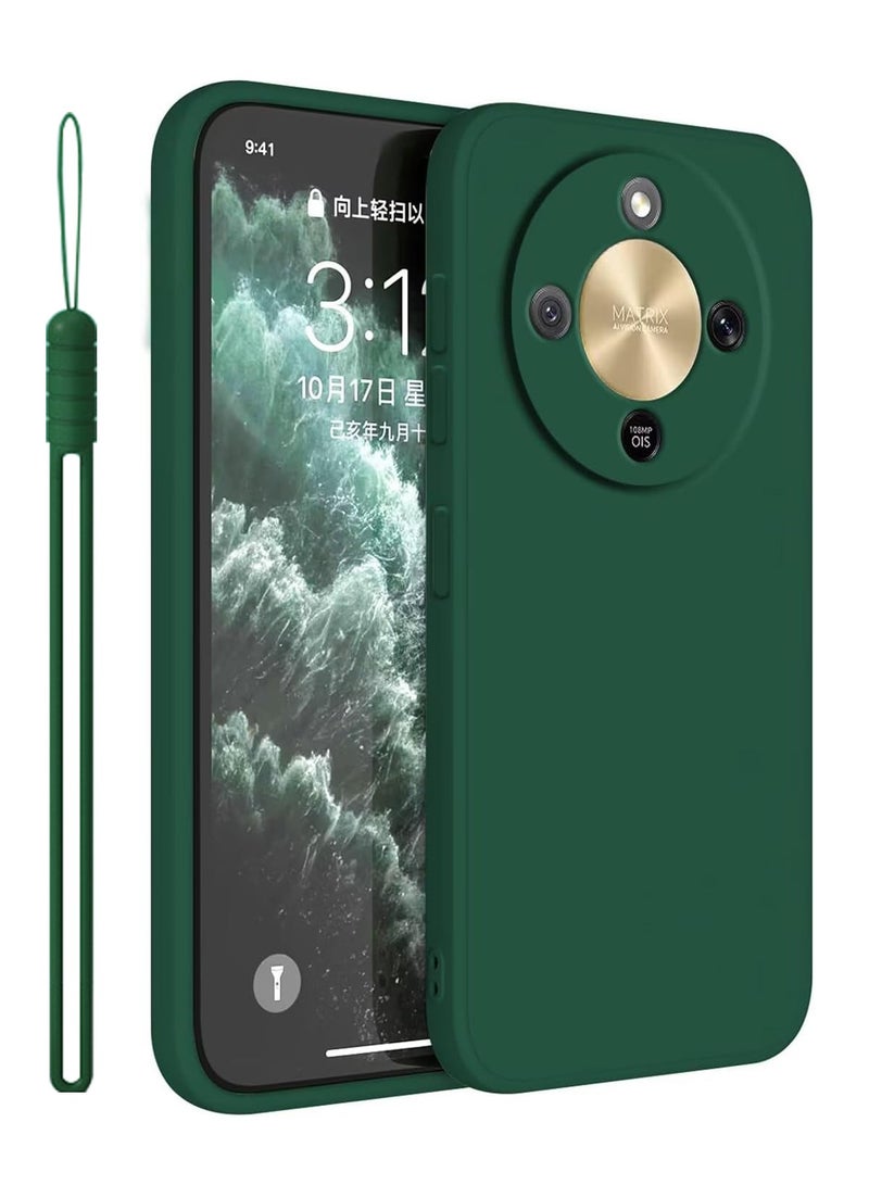 ICARLUS For Honor X9d 5G Case Slim Liquid Silicone Protective Cover Green - Image 1